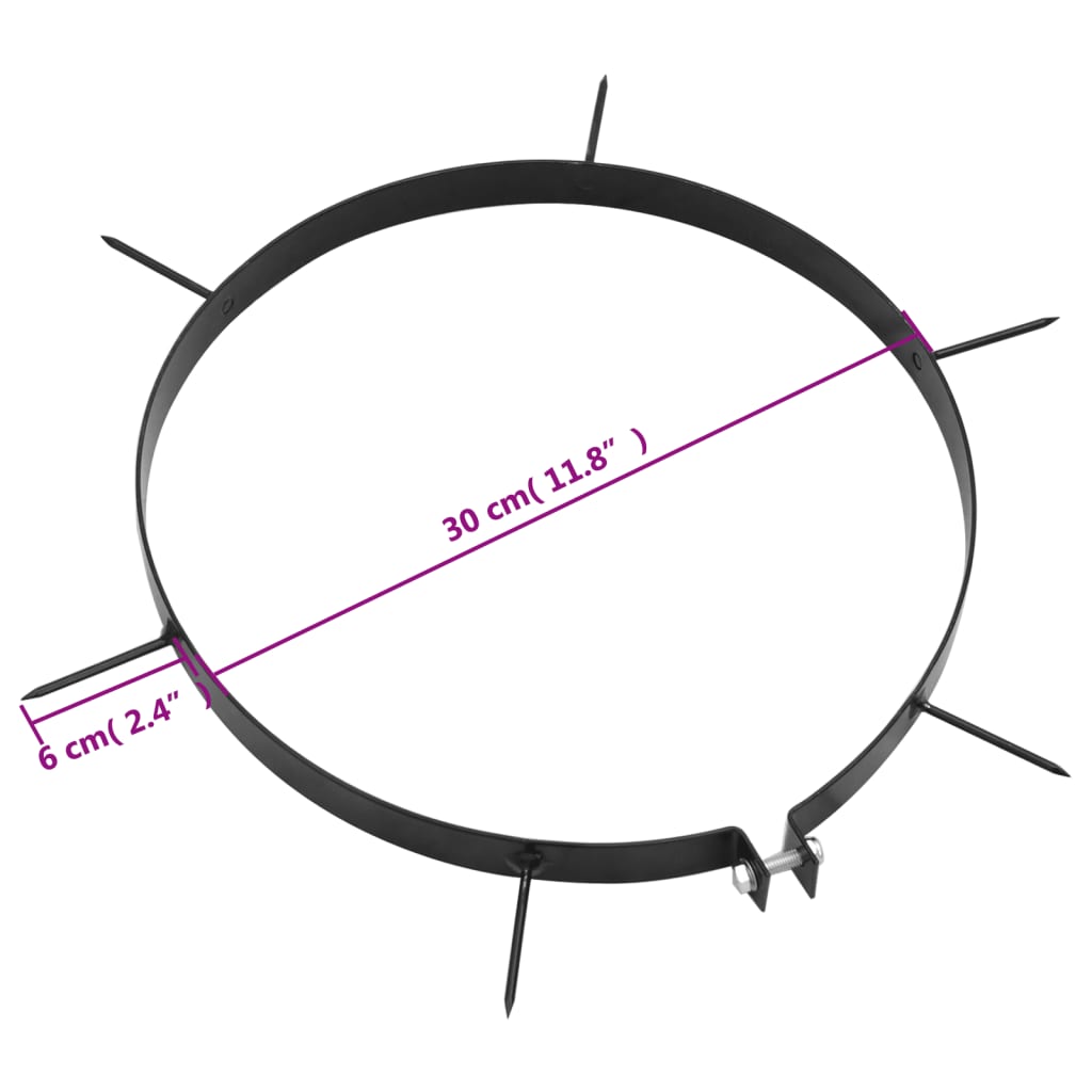 Svorky Na Provzdušňovač Trávníku 5 Ks S Hroty Ø 30 Cm Železo Přírodní