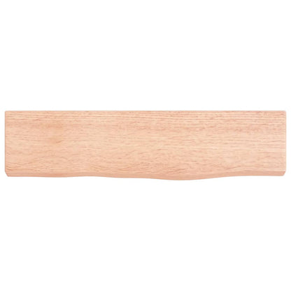 Nástěnná Police Světle Hnědá 40X10X2 Cm Ošetřený Masivní Dub Přírodní