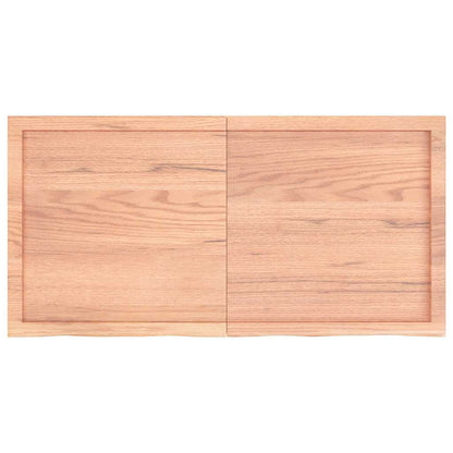 Nástěnná Police Hnědá 120X60X(2-4)Cm Ošetřený Masivní Dub Světle Hnědá
