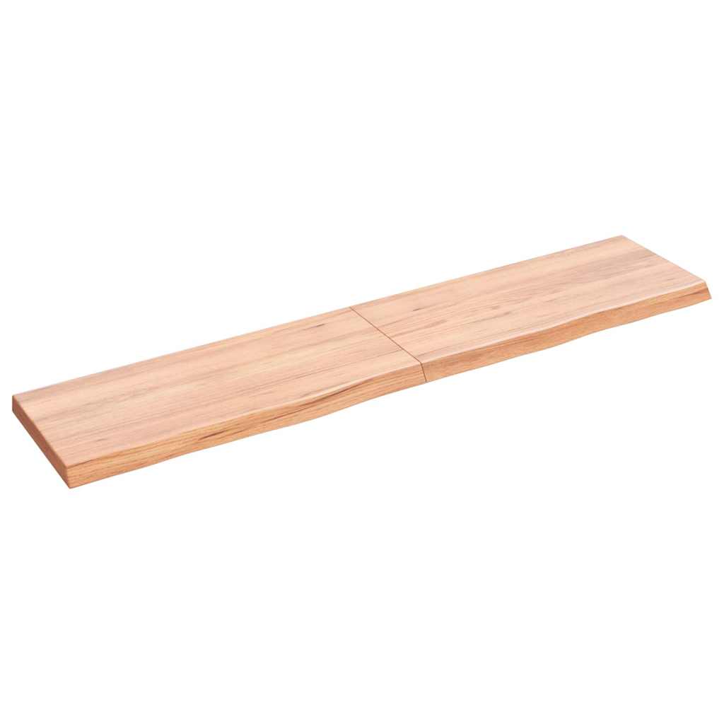 Nástěnná Police Hnědá 120X60X(2-4)Cm Ošetřený Masivní Dub Světle Hnědá