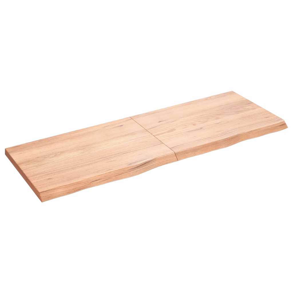 Nástěnná Police Hnědá 120X60X(2-4)Cm Ošetřený Masivní Dub Světle Hnědá