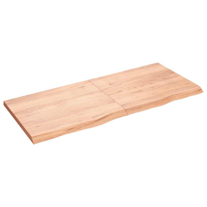 Nástěnná Police Hnědá 120X60X(2-4)Cm Ošetřený Masivní Dub Světle Hnědá