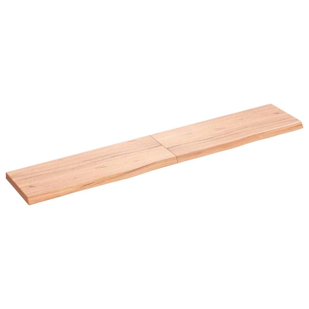 Nástěnná Police Hnědá 120X60X(2-4)Cm Ošetřený Masivní Dub Světle Hnědá