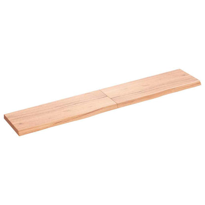 Nástěnná Police Hnědá 120X60X(2-4)Cm Ošetřený Masivní Dub Světle Hnědá