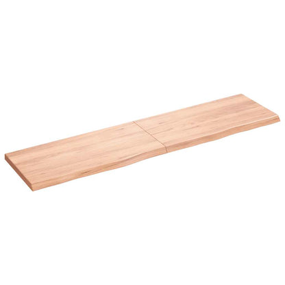 Nástěnná Police Hnědá 120X60X(2-4)Cm Ošetřený Masivní Dub Světle Hnědá