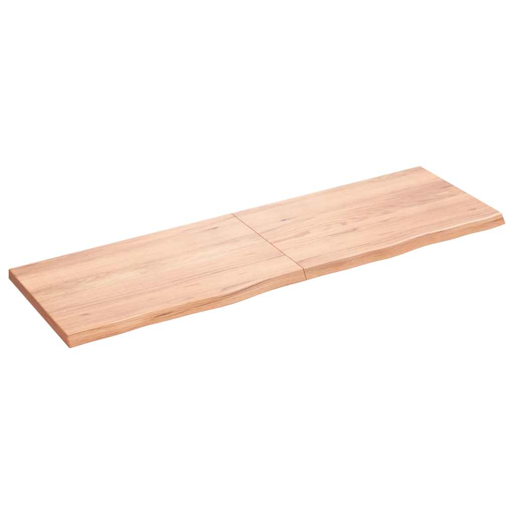 Nástěnná Police Hnědá 120X60X(2-4)Cm Ošetřený Masivní Dub Světle Hnědá