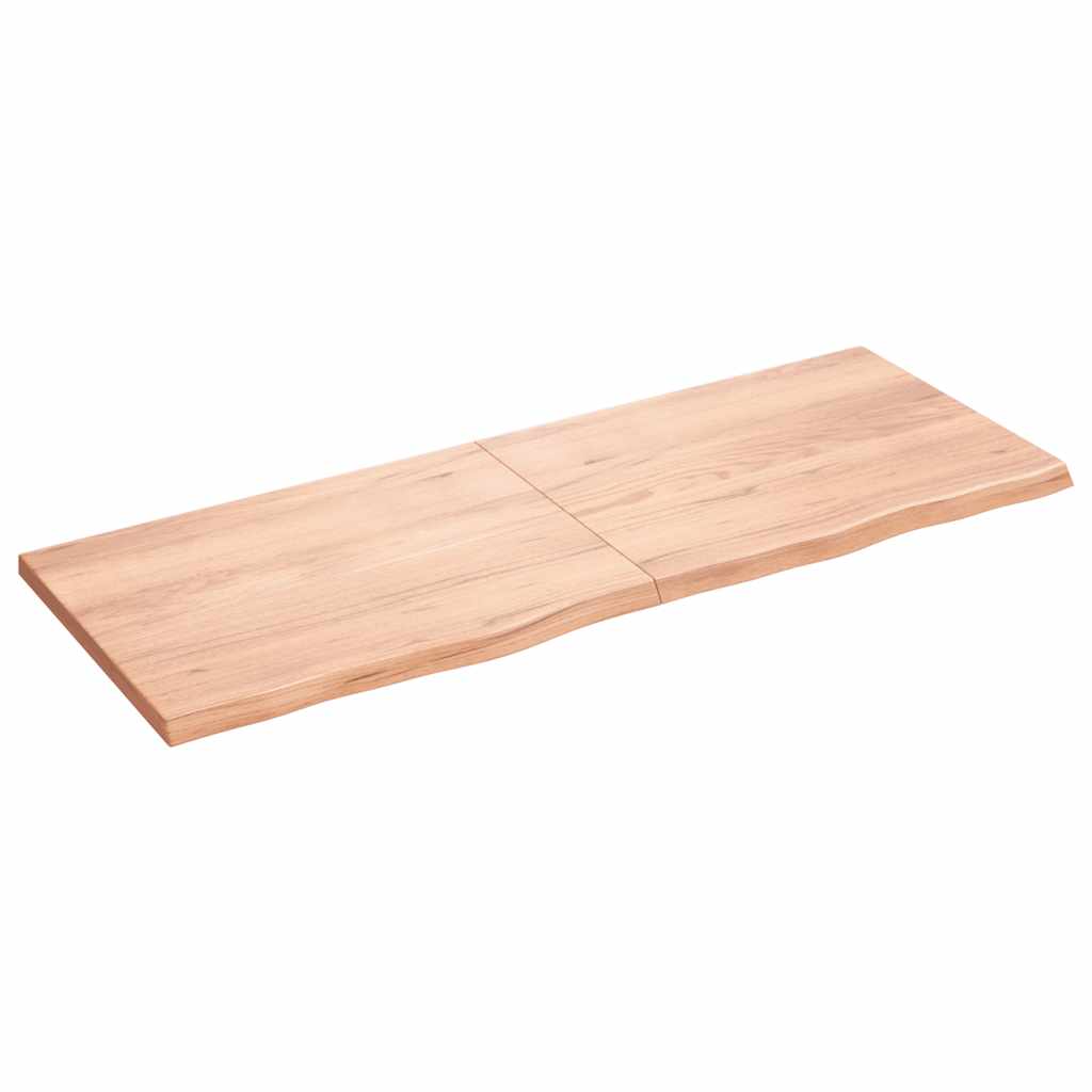 Nástěnná Police Hnědá 120X60X(2-4)Cm Ošetřený Masivní Dub Světle Hnědá