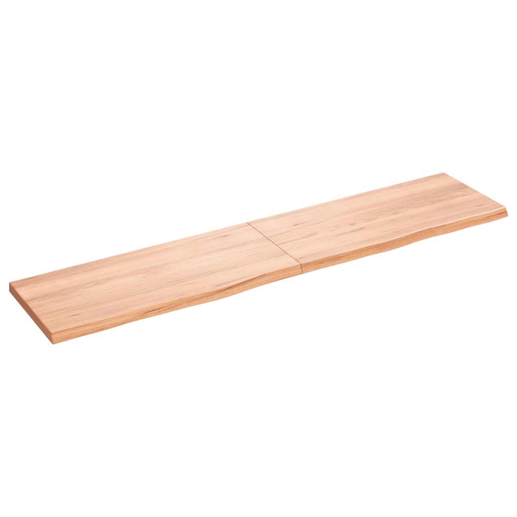 Nástěnná Police Hnědá 120X60X(2-4)Cm Ošetřený Masivní Dub Světle Hnědá