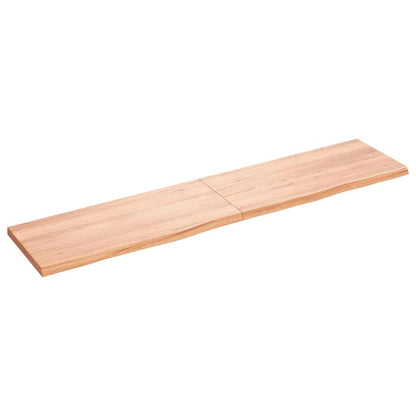 Nástěnná Police Hnědá 120X60X(2-4)Cm Ošetřený Masivní Dub Světle Hnědá