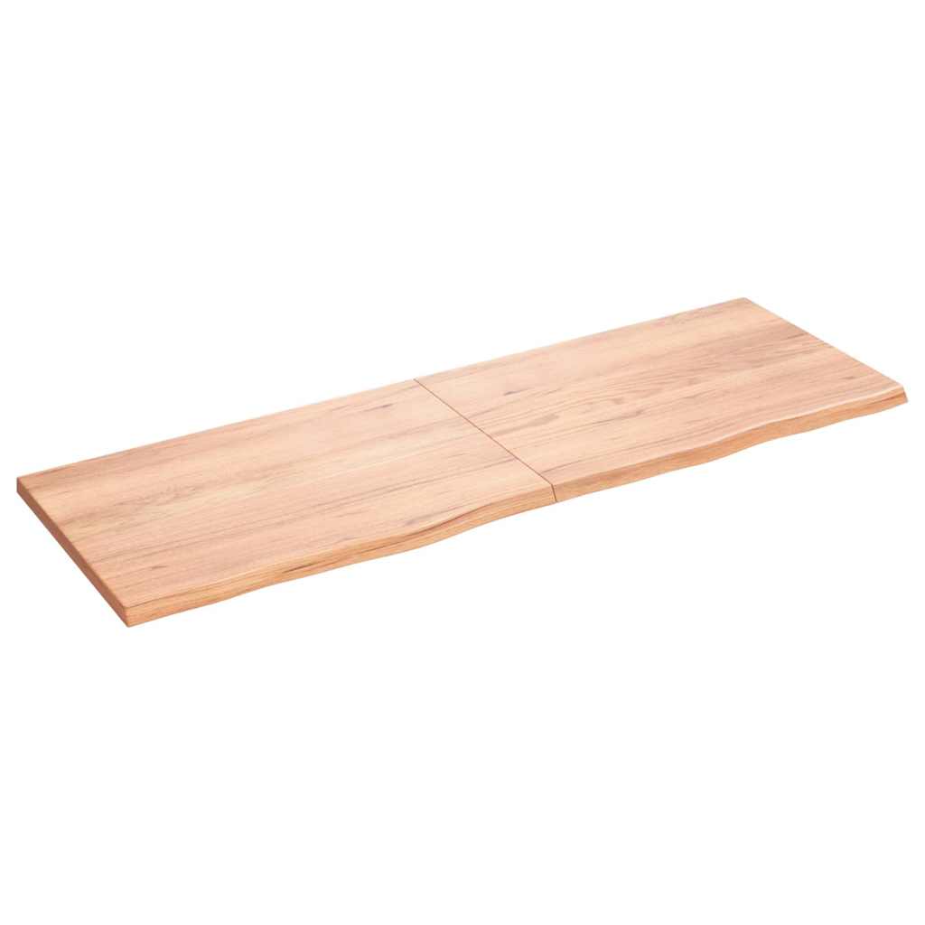 Nástěnná Police Hnědá 120X60X(2-4)Cm Ošetřený Masivní Dub Světle Hnědá