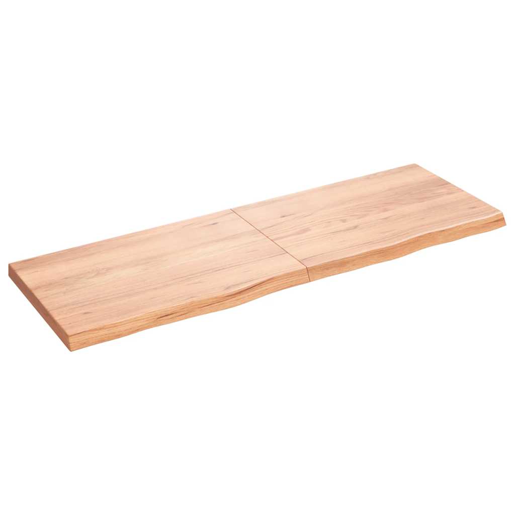 Nástěnná Police Hnědá 120X60X(2-4)Cm Ošetřený Masivní Dub Světle Hnědá