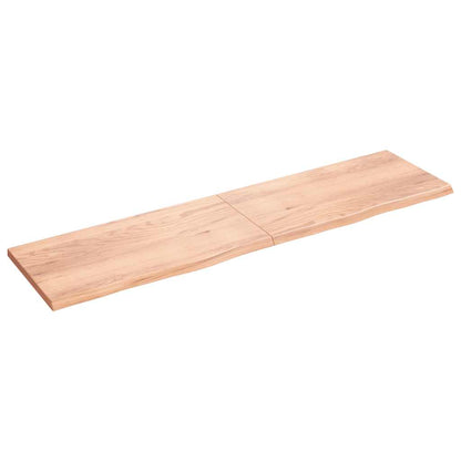 Nástěnná Police Hnědá 120X60X(2-4)Cm Ošetřený Masivní Dub Světle Hnědá