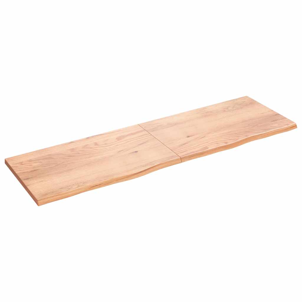 Nástěnná Police Hnědá 120X60X(2-4)Cm Ošetřený Masivní Dub Světle Hnědá