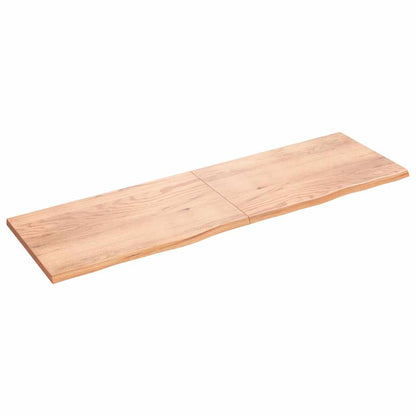 Nástěnná Police Hnědá 120X60X(2-4)Cm Ošetřený Masivní Dub Světle Hnědá