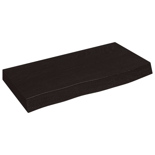 Nástěnná Police 60X30X(2-6)Cm Ošetřený Masivní Dub
