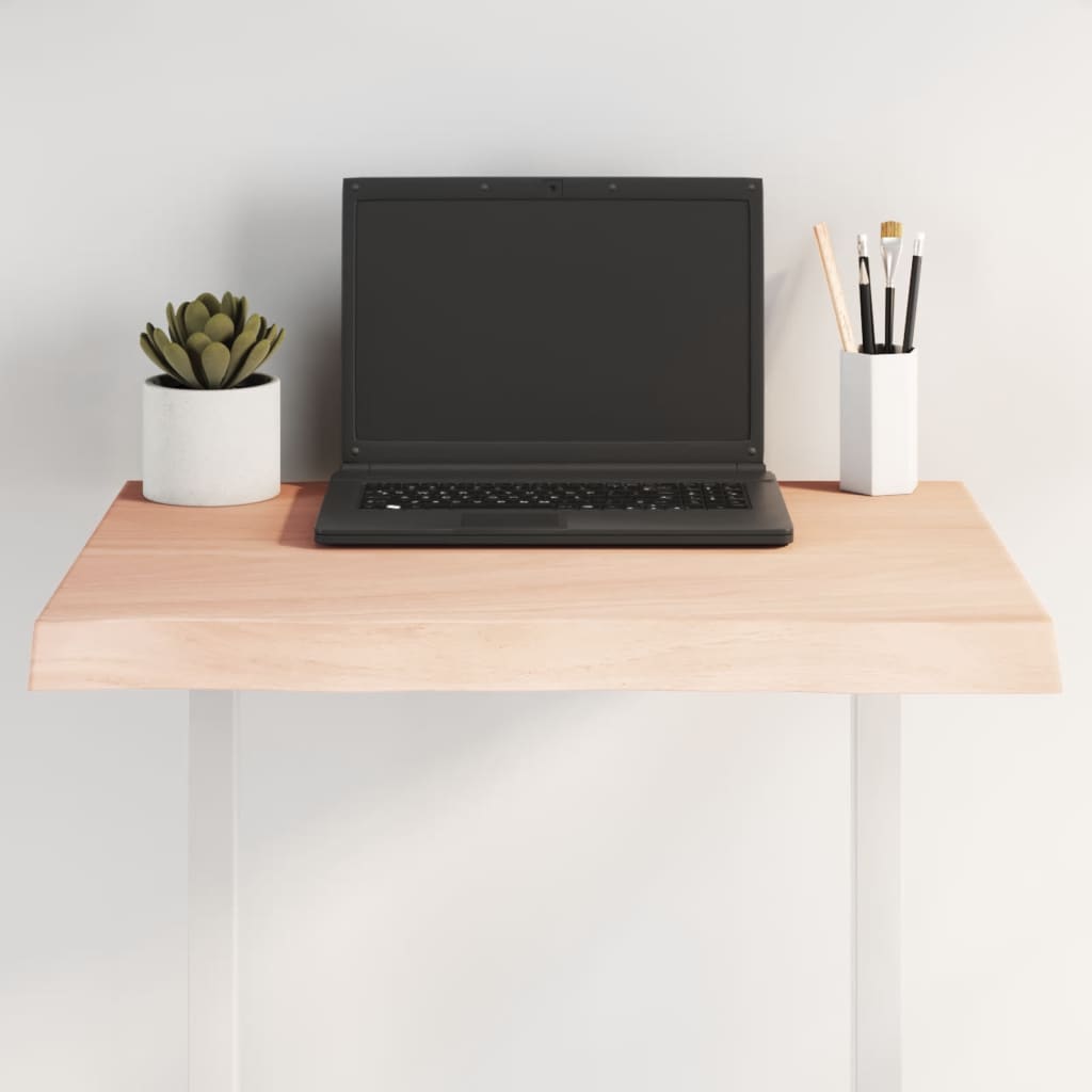 Stolní Deska 120X50X(2-6)Cm Neošetřený Masivní Dřevo Živá Hrana Přírodní