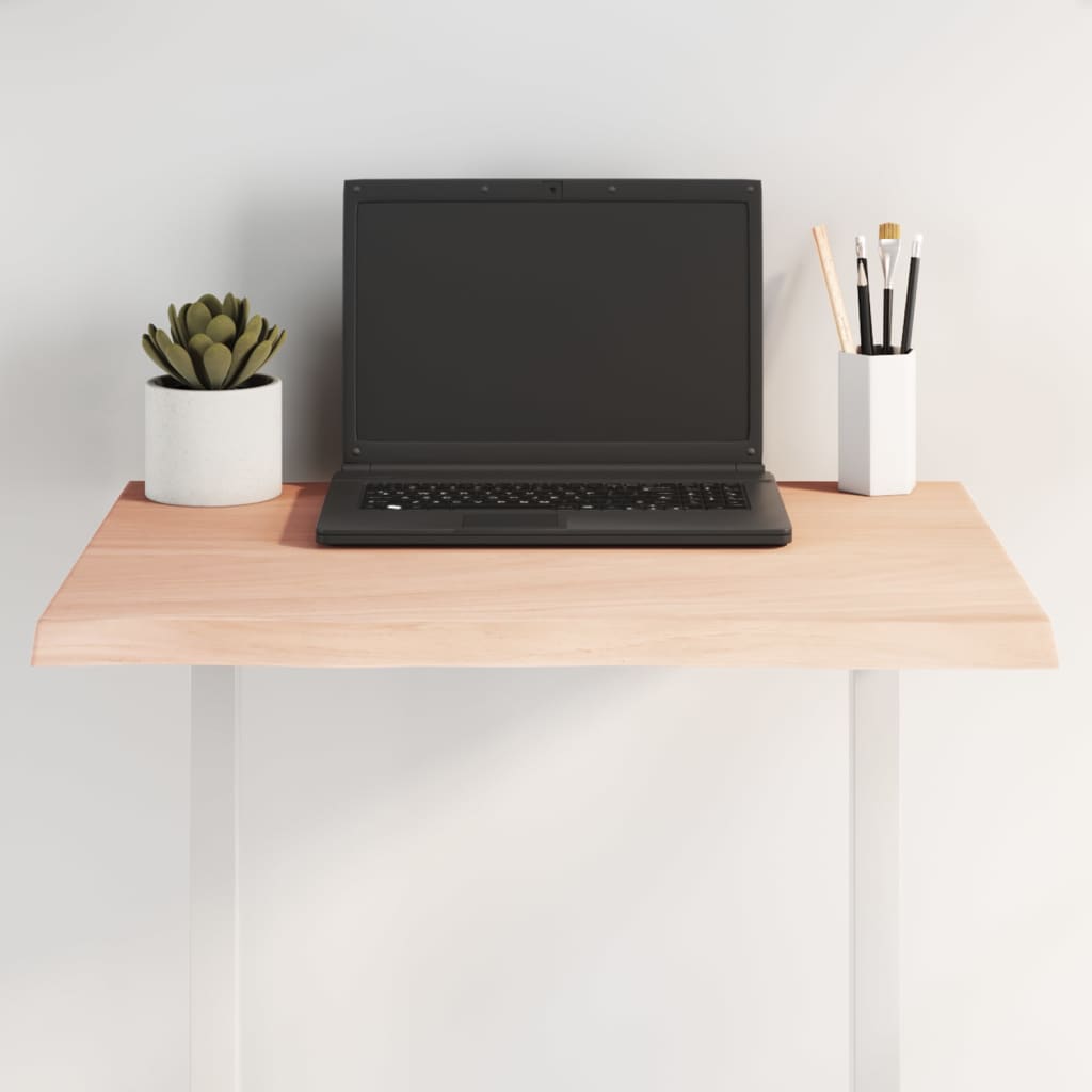 Stolní Deska 120X50X(2-6)Cm Neošetřený Masivní Dřevo Živá Hrana Přírodní