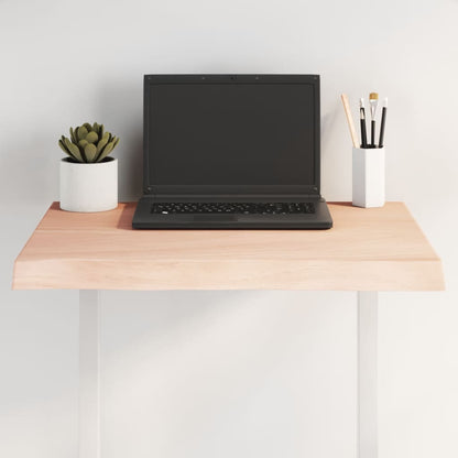 Stolní Deska 120X50X(2-6)Cm Neošetřený Masivní Dřevo Živá Hrana Přírodní