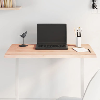 Stolní Deska 120X50X(2-6)Cm Neošetřený Masivní Dřevo Živá Hrana Přírodní