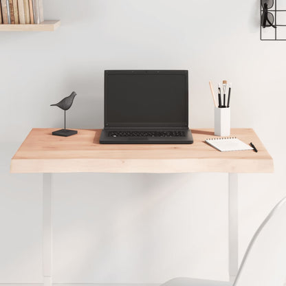 Stolní Deska 120X50X(2-6)Cm Neošetřený Masivní Dřevo Živá Hrana Přírodní