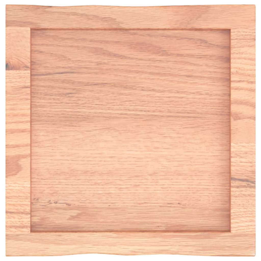 Stolní Deska Světle Hnědá 40X40X(2-4)Cm Ošetřený Dub Živá Hrana
