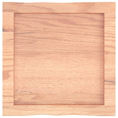 Stolní Deska Světle Hnědá 40X40X(2-4)Cm Ošetřený Dub Živá Hrana