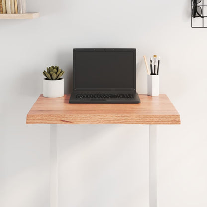 Stolní Deska Světle Hnědá 60X40X(2-4)Cm Ošetřený Dub Živá Hrana