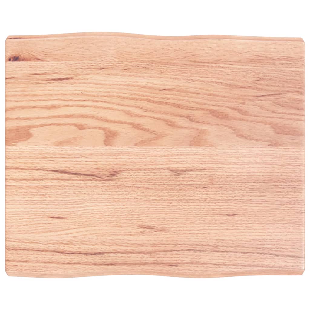 Stolní Deska Světle Hnědá 60X50X(2-4)Cm Ošetřený Dub Živá Hrana