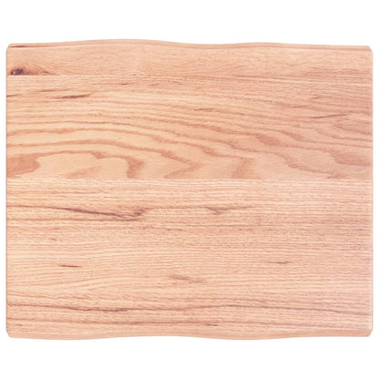 Stolní Deska Světle Hnědá 60X50X(2-4)Cm Ošetřený Dub Živá Hrana