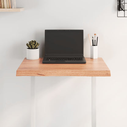 Stolní Deska Světle Hnědá 60X50X(2-4)Cm Ošetřený Dub Živá Hrana