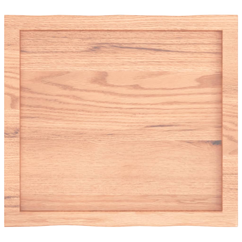 Stolní Deska Světle Hnědá 60X50X(2-4)Cm Ošetřený Dub Živá Hrana