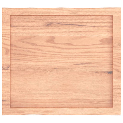 Stolní Deska Světle Hnědá 60X50X(2-4)Cm Ošetřený Dub Živá Hrana