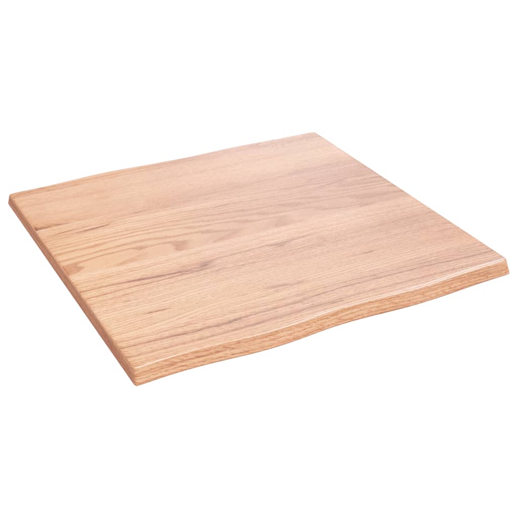 Stolní Deska Světle Hnědá 60X60X2 Cm Ošetřený Dub Živá Hrana