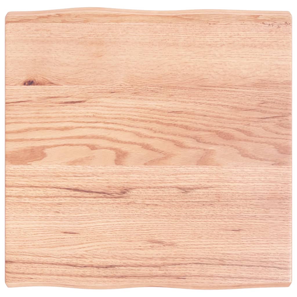 Stolní Deska Světle Hnědá 60X60X(2-4)Cm Ošetřený Dub Živá Hrana