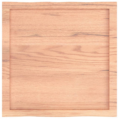 Stolní Deska Světle Hnědá 60X60X(2-4)Cm Ošetřený Dub Živá Hrana