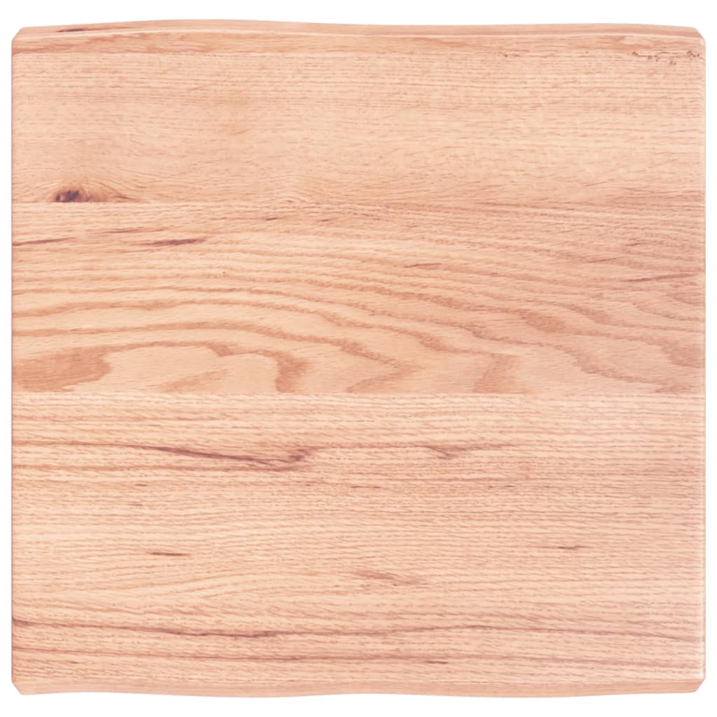 Stolní Deska Světle Hnědá 60X60X(2-6)Cm Ošetřený Dub Živá Hrana