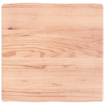 Stolní Deska Světle Hnědá 60X60X(2-6)Cm Ošetřený Dub Živá Hrana