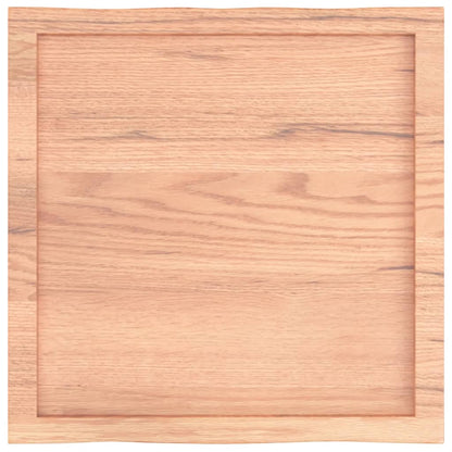 Stolní Deska Světle Hnědá 60X60X(2-6)Cm Ošetřený Dub Živá Hrana