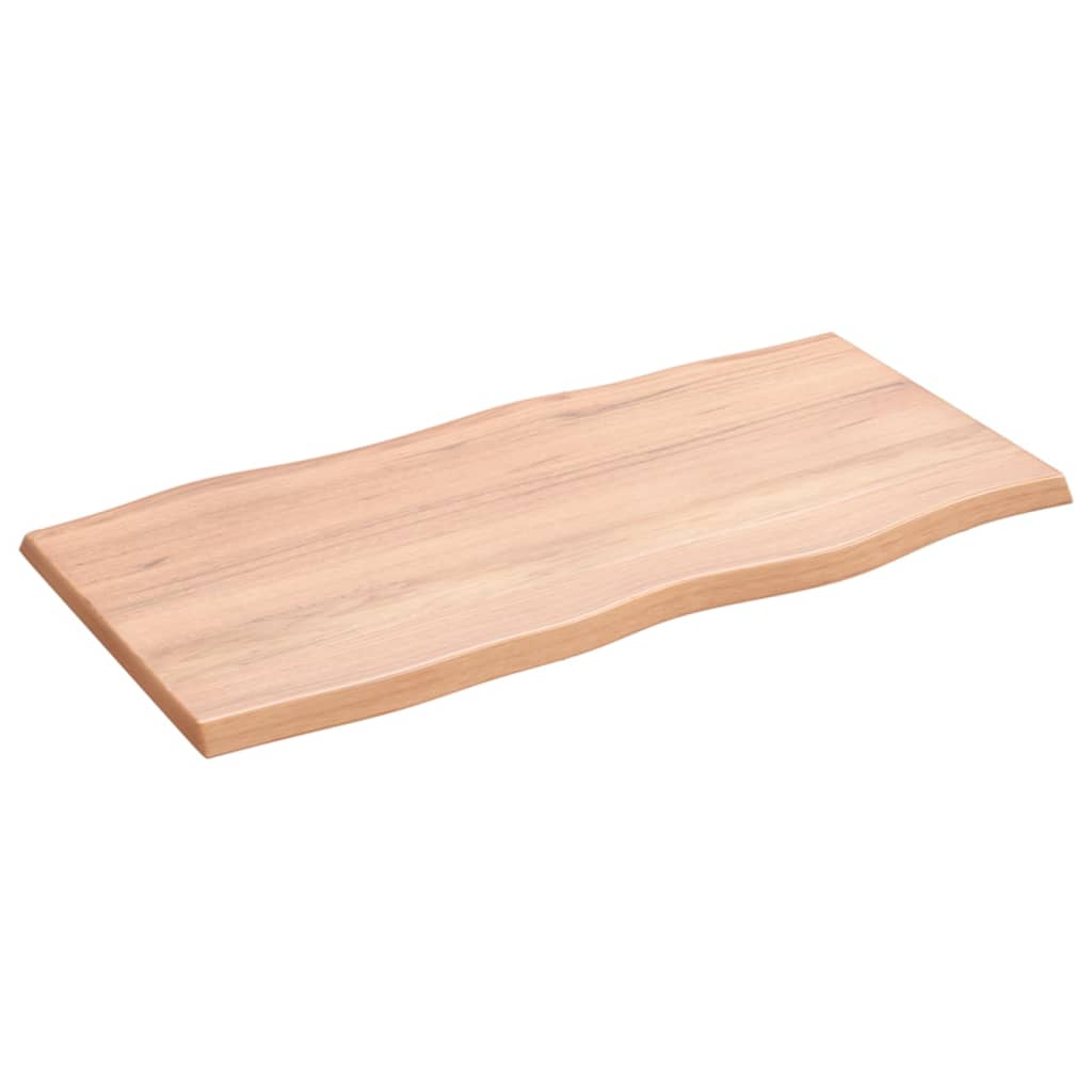 Stolní Deska Světle Hnědá 80X40X2 Cm Ošetřený Dub Živá Hrana