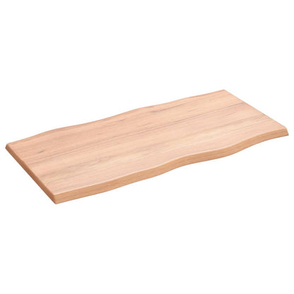 Stolní Deska Světle Hnědá 80X40X2 Cm Ošetřený Dub Živá Hrana