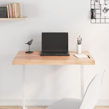 Stolní Deska Světle Hnědá 80X40X(2-4)Cm Ošetřený Dub Živá Hrana