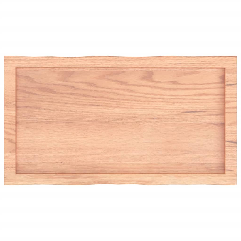 Stolní Deska Světle Hnědá 80X40X(2-4)Cm Ošetřený Dub Živá Hrana