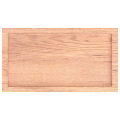 Stolní Deska Světle Hnědá 80X40X(2-4)Cm Ošetřený Dub Živá Hrana