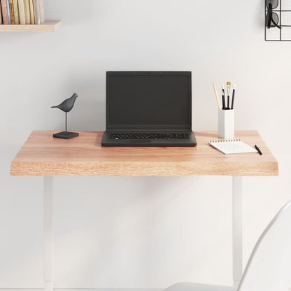 Stolní Deska Světle Hnědá 80X40X(2-4)Cm Ošetřený Dub Živá Hrana