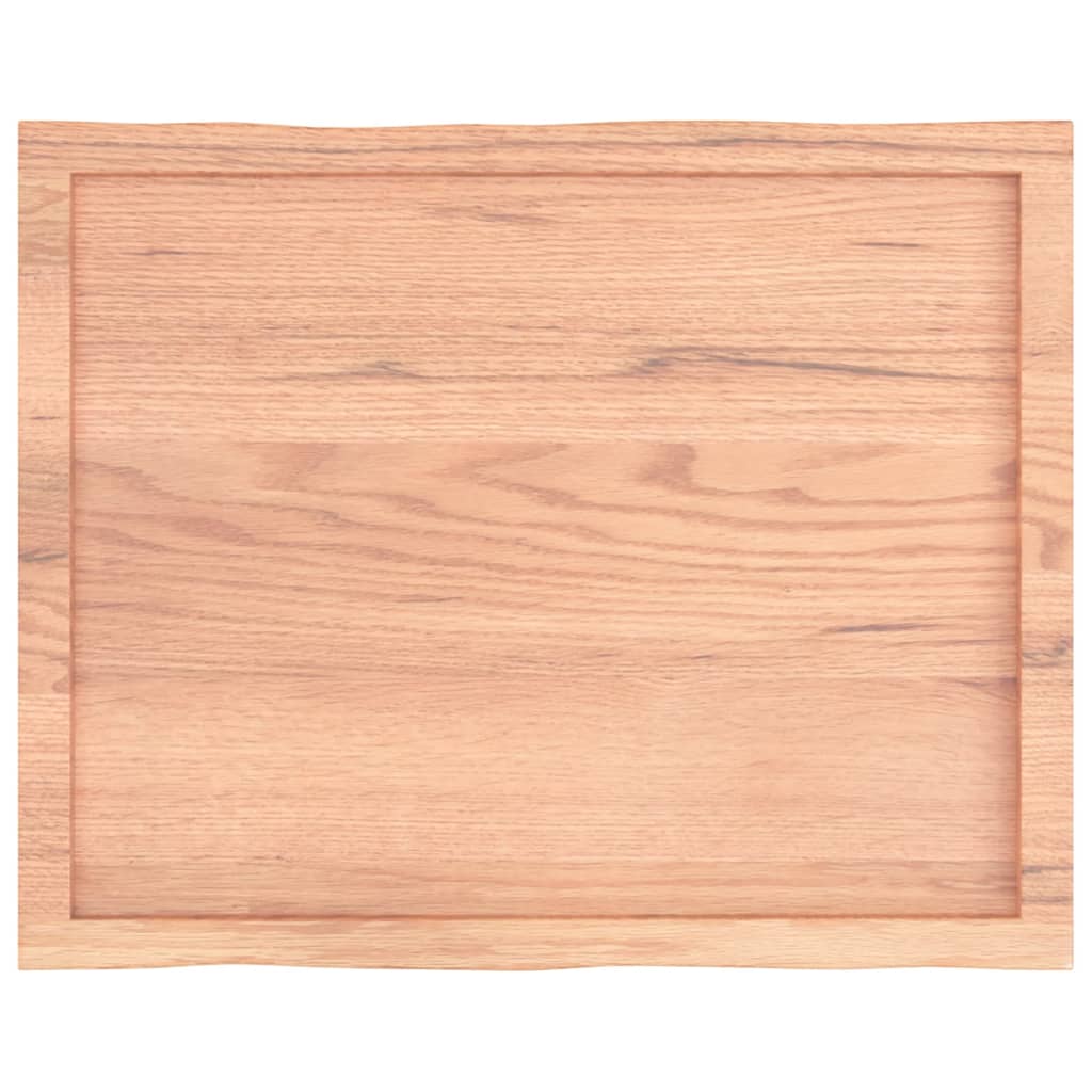 Stolní Deska Světle Hnědá 80X60X(2-4)Cm Ošetřený Dub Živá Hrana