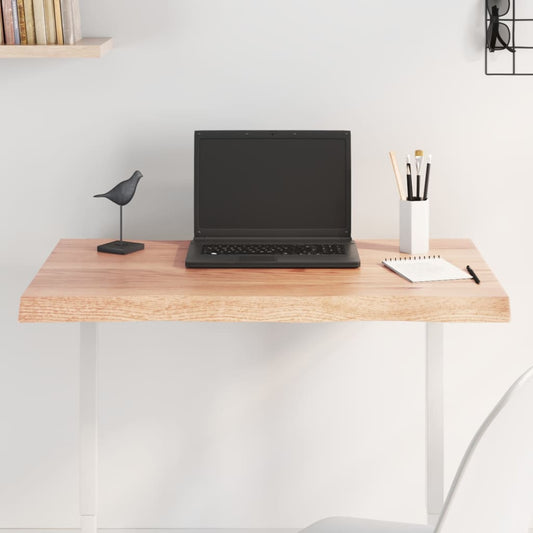 Stolní Deska Světle Hnědá 80X60X(2-4)Cm Ošetřený Dub Živá Hrana