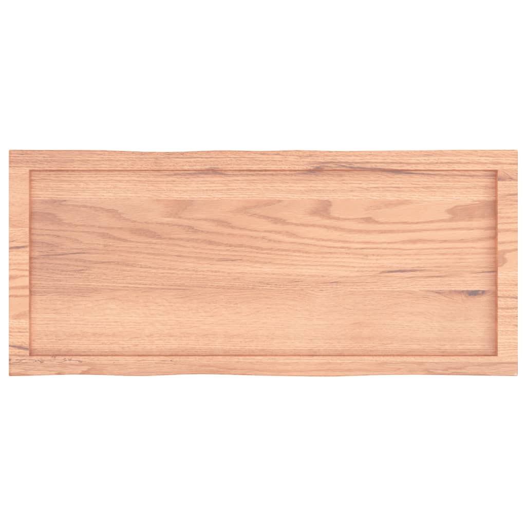 Stolní Deska Hnědá 100X40X(2-4)Cm Ošetřený Dřevo Živá Hrana
