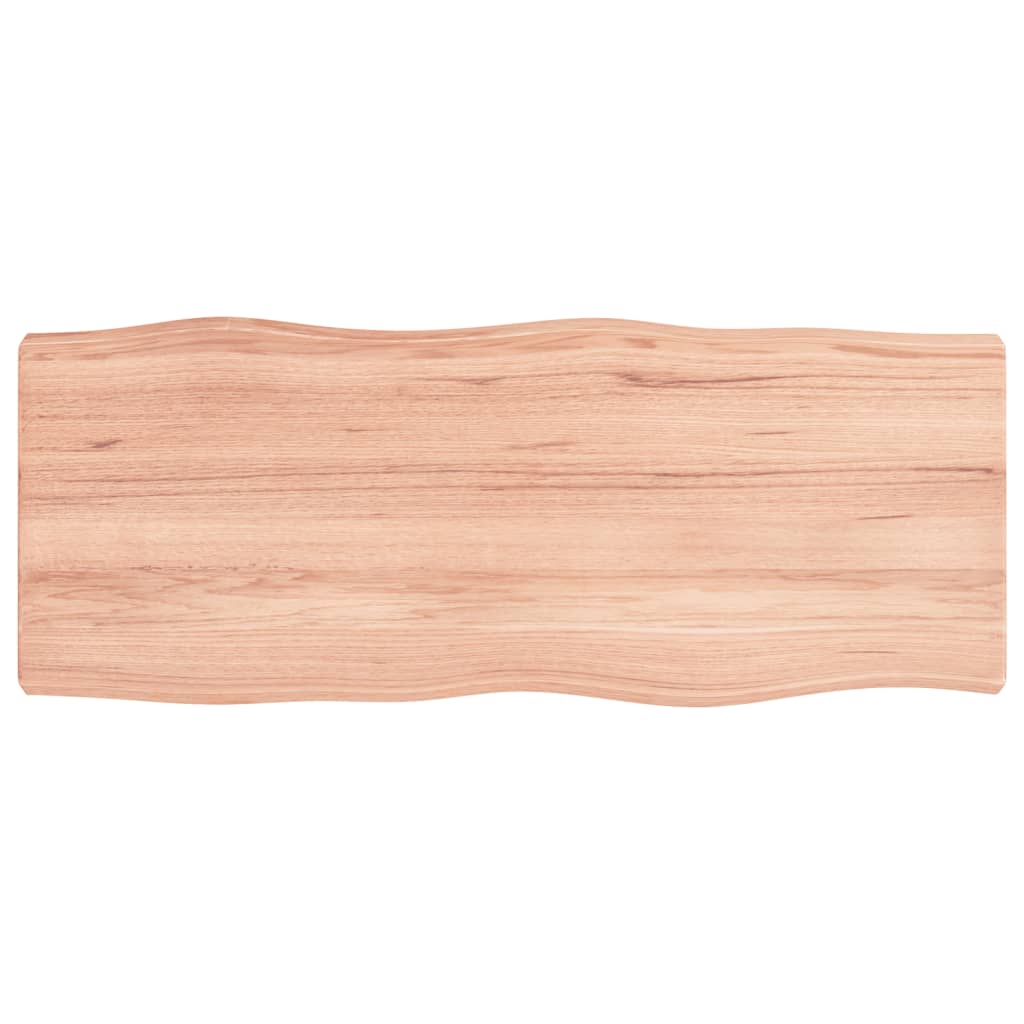Stolní Deska Hnědá 100X40X(2-6)Cm Ošetřený Dřevo Živá Hrana