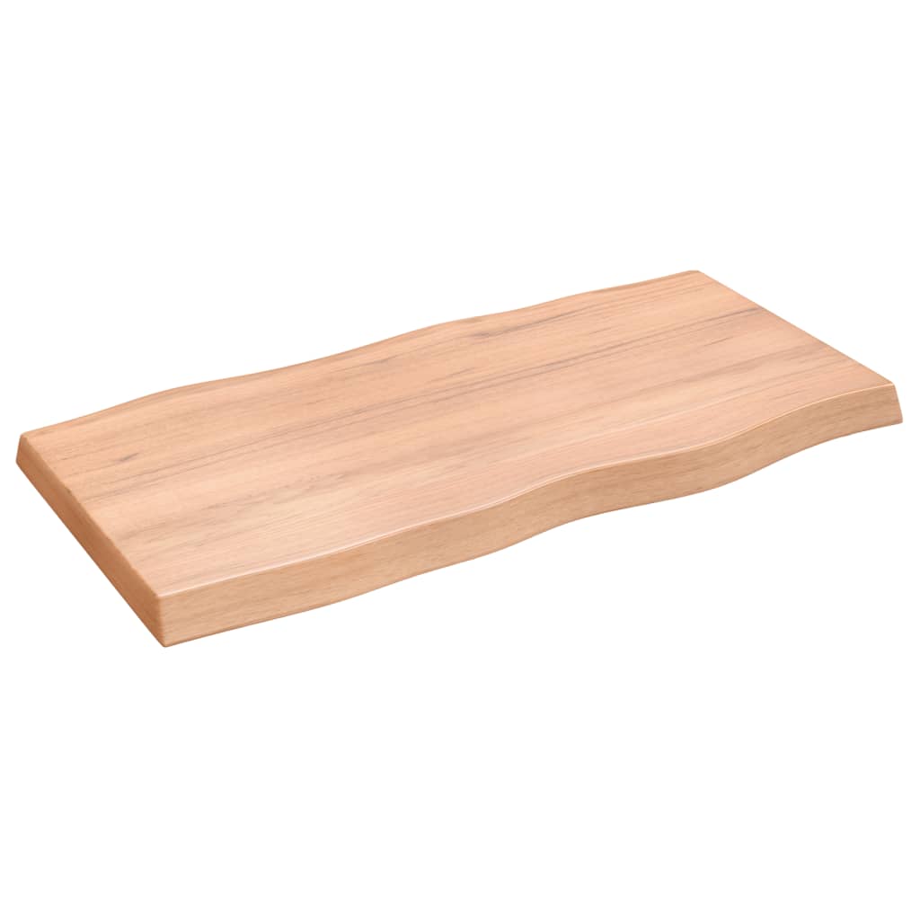 Stolní Deska Hnědá 100X50X(2-6)Cm Ošetřený Dřevo Živá Hrana