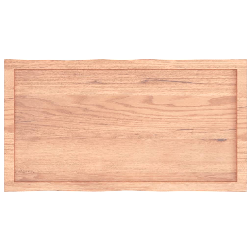 Stolní Deska Hnědá 100X50X(2-6)Cm Ošetřený Dřevo Živá Hrana